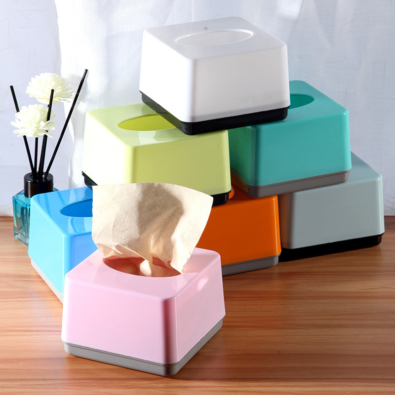 Commercial Printing Usa - Caja de pañuelos de plástico cuadrada