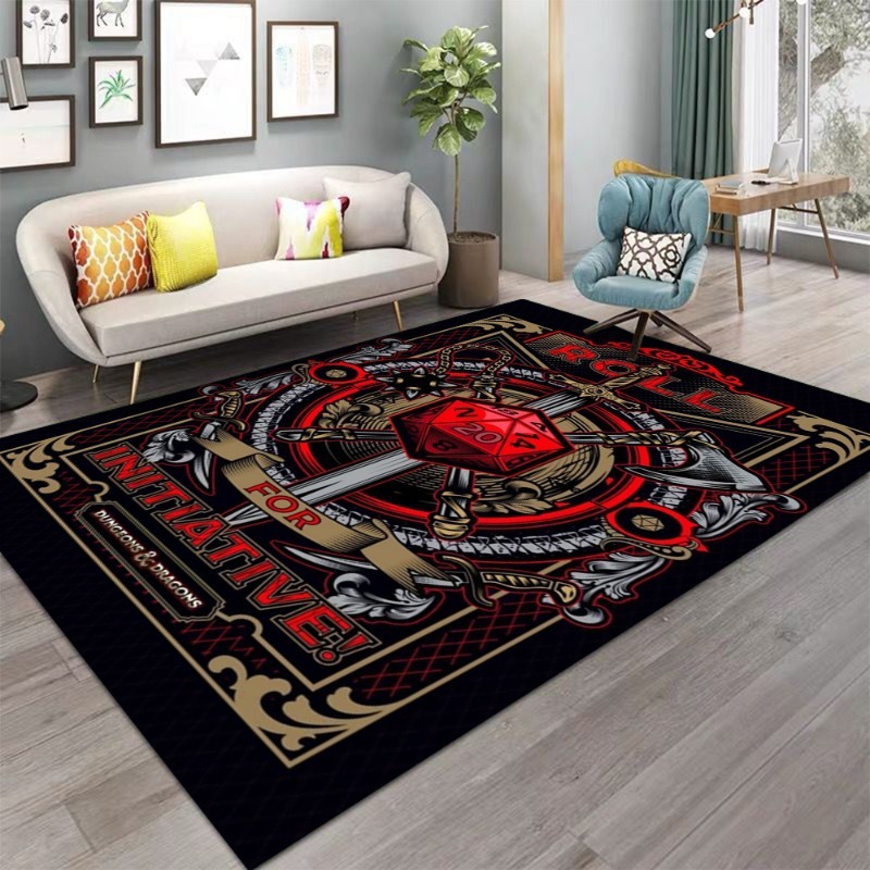 Commercial Printing Usa - Alfombra Grande Antideslizante con Estampado Vintage