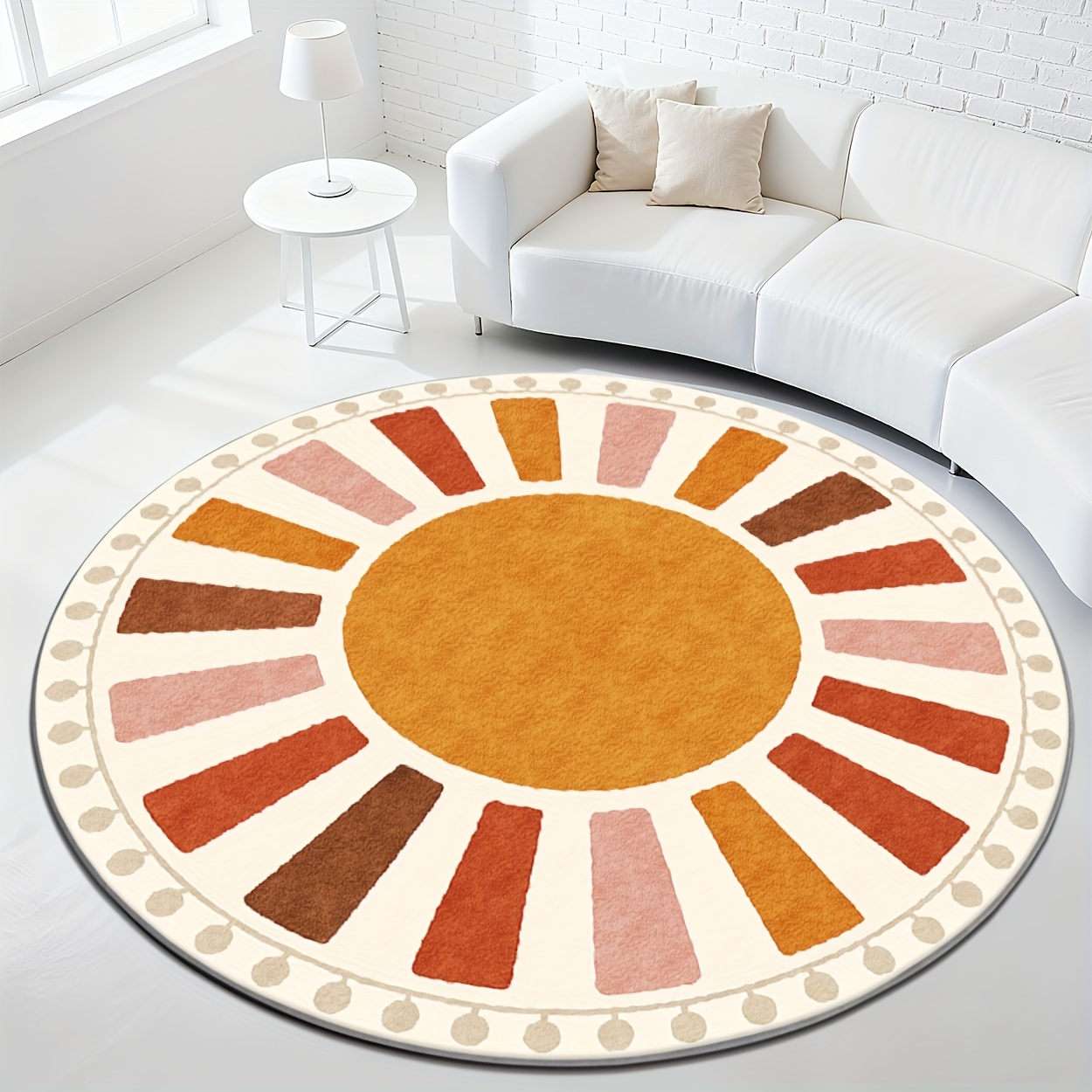 Alfombra redonda vintage con d - Hall Commercial Printing reseña y precio