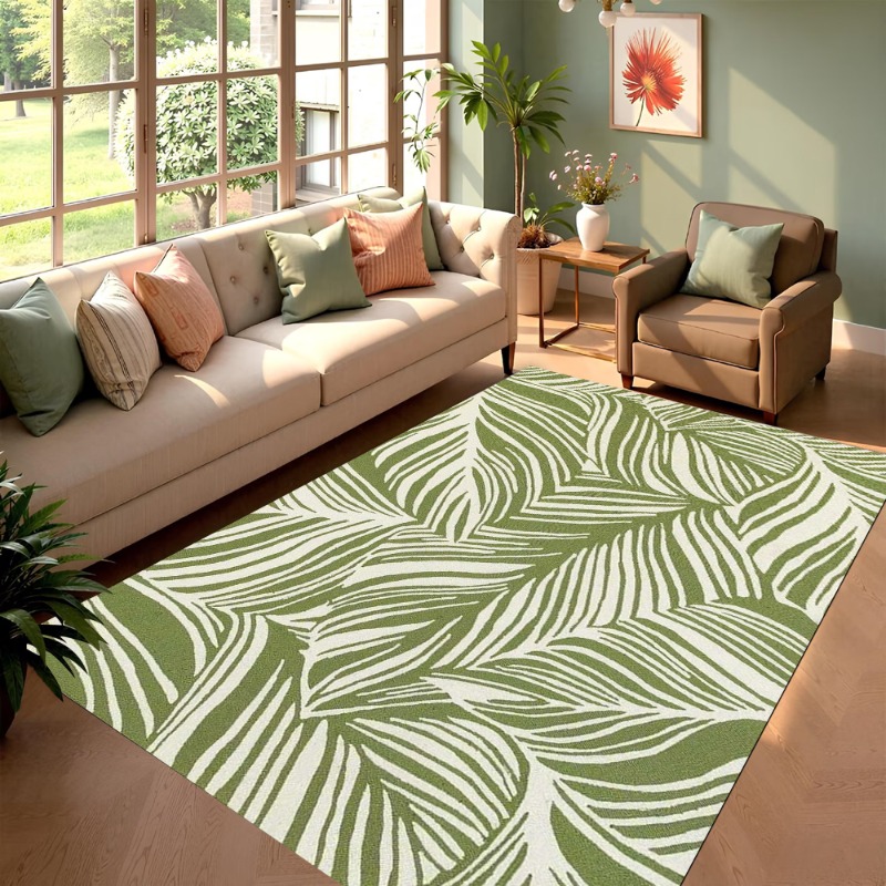 Alfombra de hojas verdes, alfo - Hall Commercial Printing reseña y precio