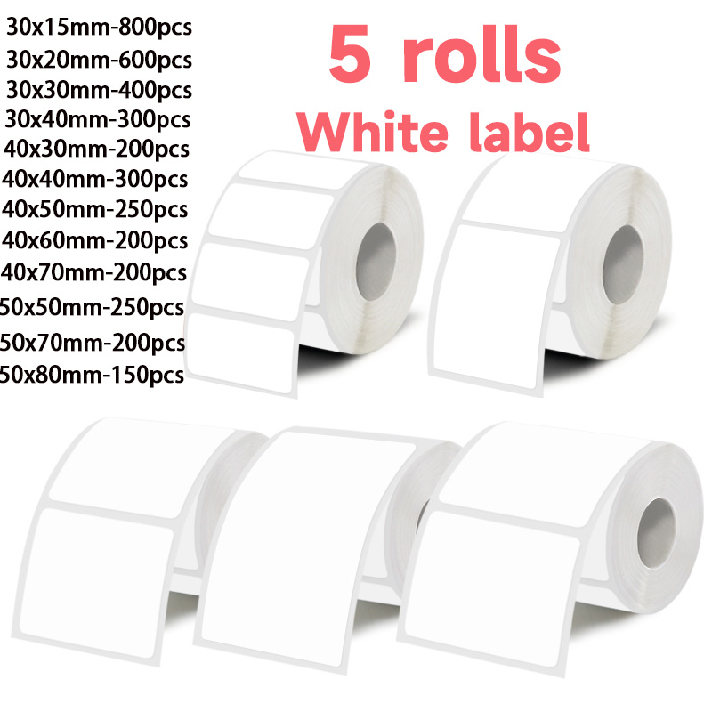 5 rollos de etiquetas adhesiva - Commercial Printer reseña y precio